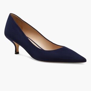Stuart Weitzman Navy Blue Kitten Heels